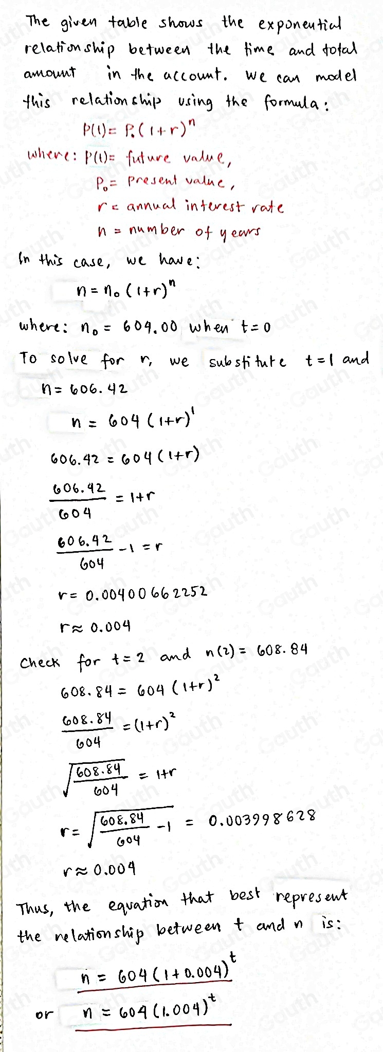 Solved: Rosa opened a savings account at a bank. The table shows the ...