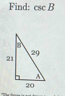 Find: csc B
*The fgur