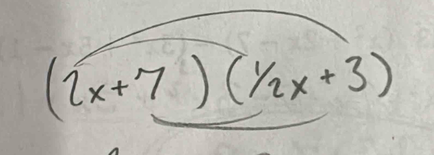 (2x+7)(1/2x+3)