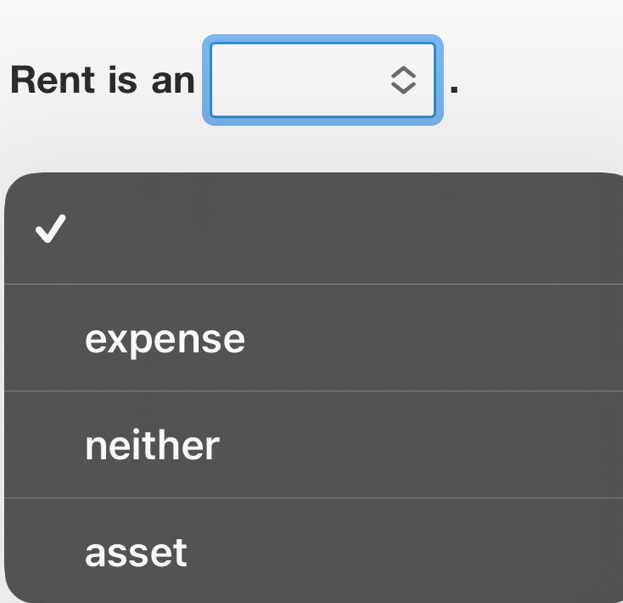 Rent is an
expense
neither
asset