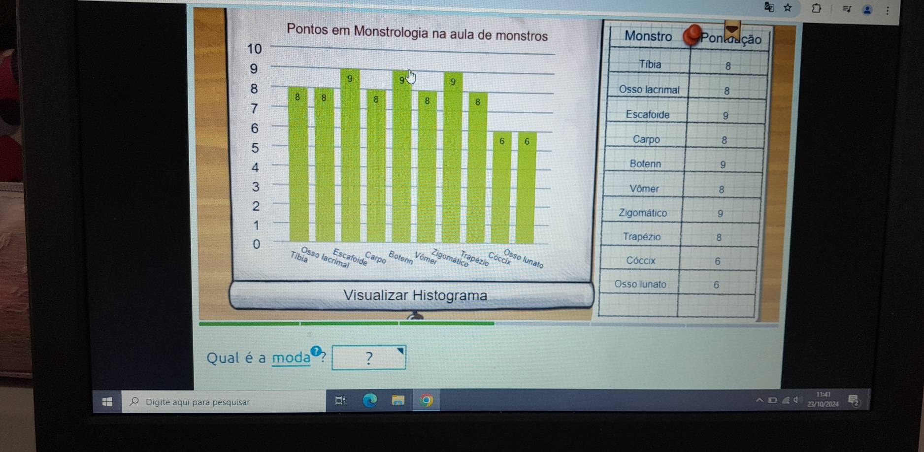 Qual é a moda ? 
Digite aqui para pesquisar