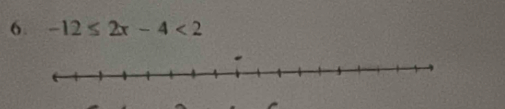-12≤ 2x-4<2</tex>
