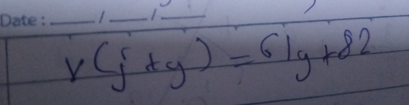 V('+y)=61y+82