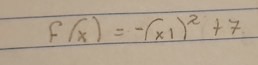 f(x)=-(x1)^2+7