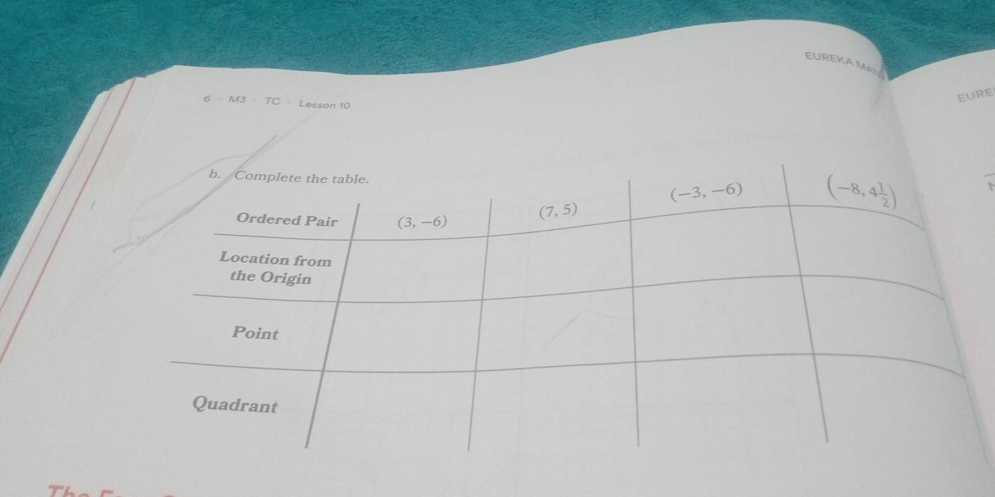 EUREKA MAT
EURE
6M3· TC= Lesson 10