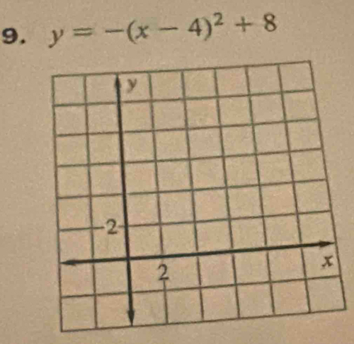 y=-(x-4)^2+8