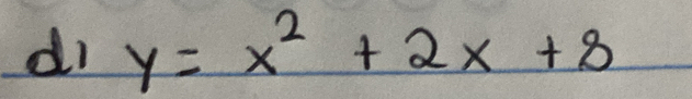 di y=x^2+2x+8