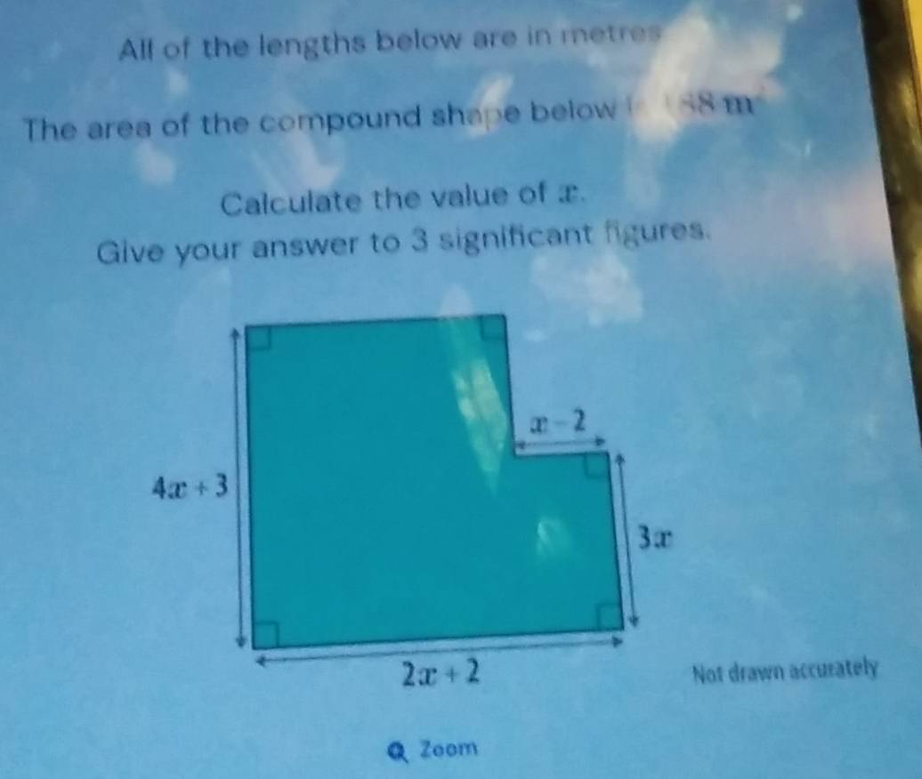 Solved: All of the lengths below are in metres The area of the compound ...