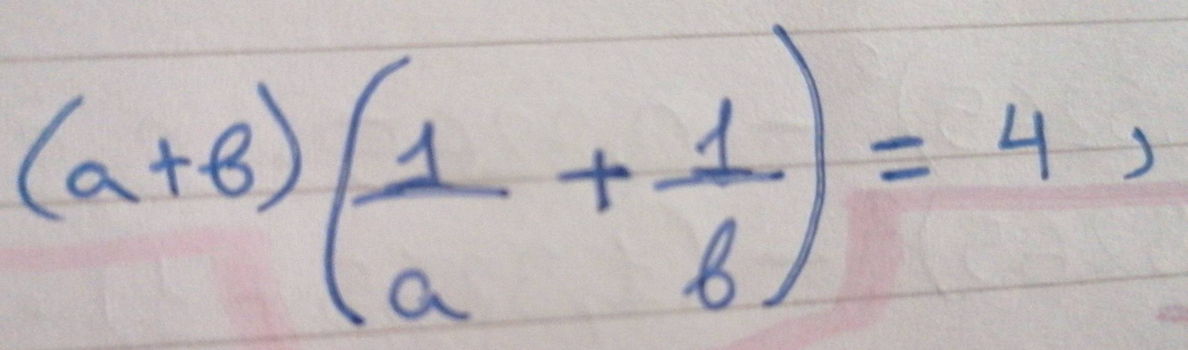 (a+8)( 1/a + 1/b )=4,