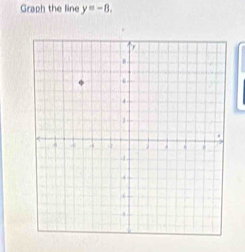 Graph the line y=-8.