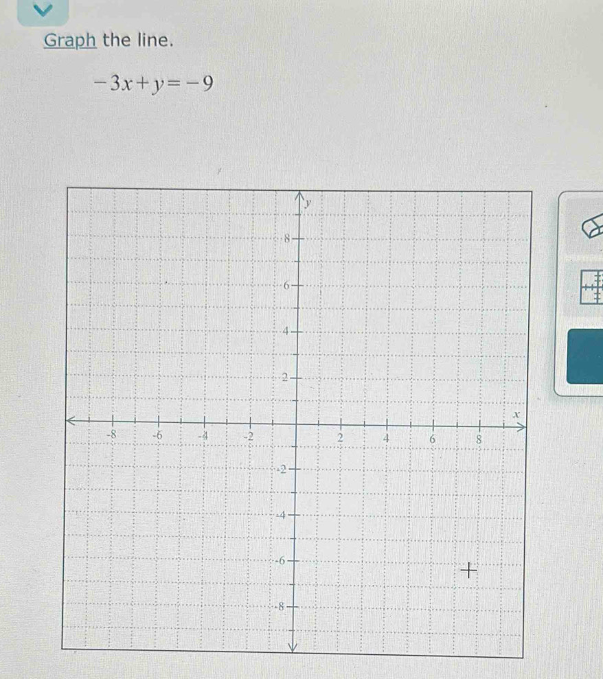 Graph the line.
-3x+y=-9