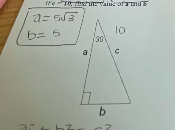 If c=overline IO , find the value of a and b