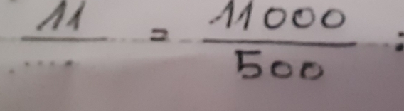 frac 11= 11000/500 