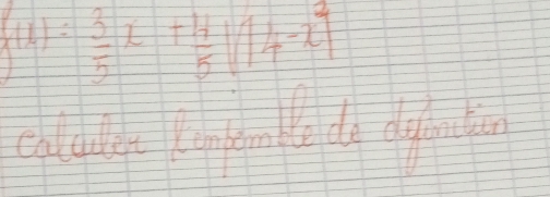 f(x)= 3/5 x+ 4/5 (14-x)^2