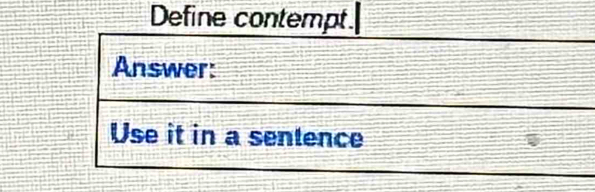 Define contempt.