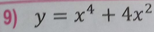 y=x^4+4x^2