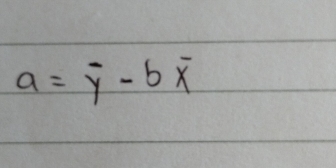 a=overline y-boverline x