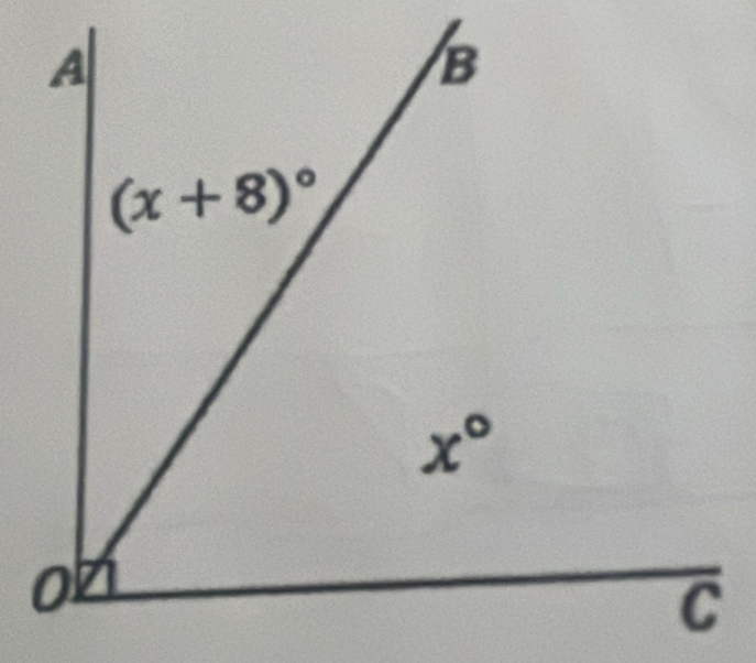 A
B
(x+8)^circ 
x°
C