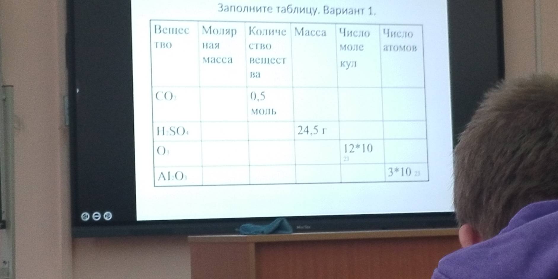 Заполните таблицу. Βариант 1.