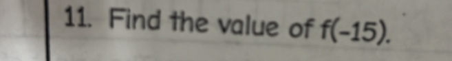 Find the value of f(-15).