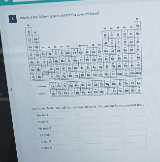 4wing pairs will form a covalent bond