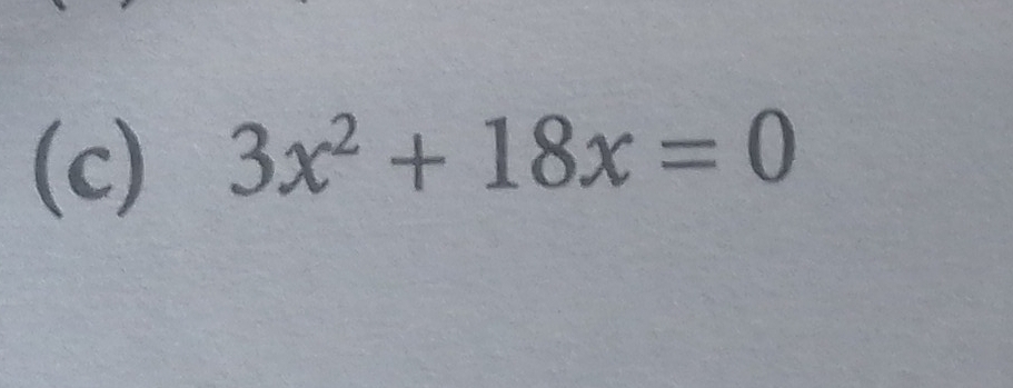 3x^2+18x=0