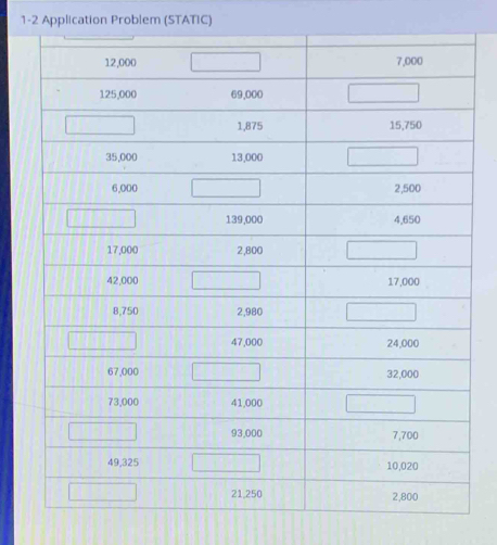 1-2 Application Problem (STATIC)