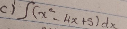 ∈t (x^2-4x+5)dx