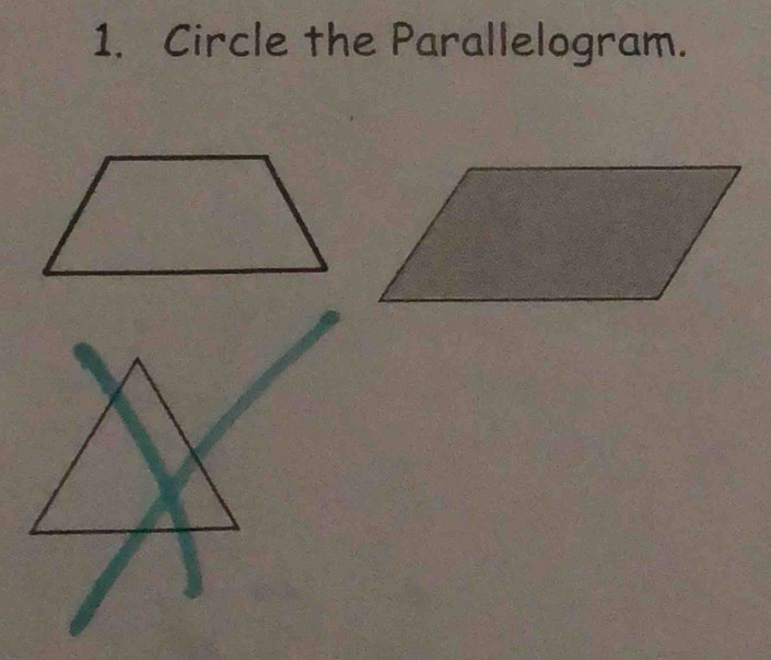 Circle the Parallelogram.