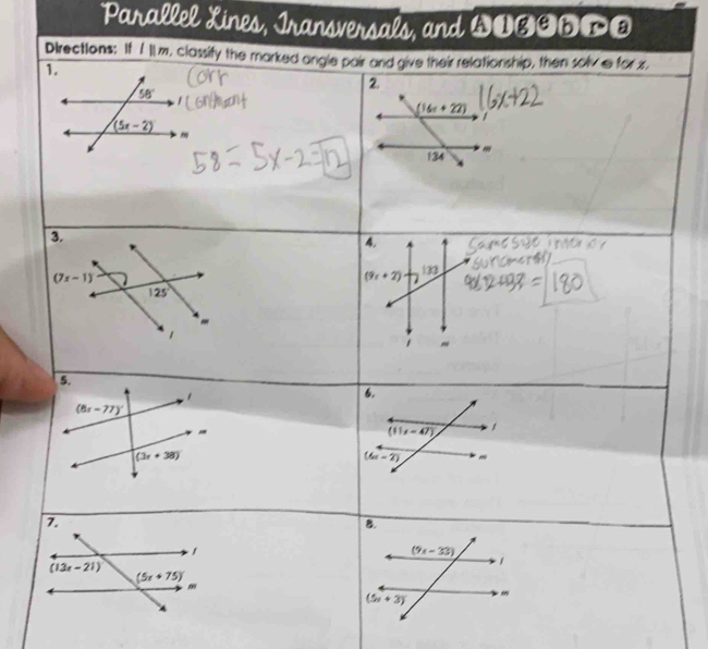 Parallel Xines, Iransversals, and 51ªª5>8