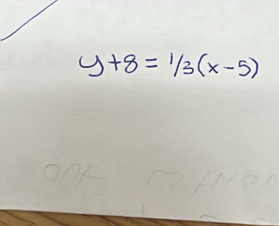 y+8=1/3(x-5)