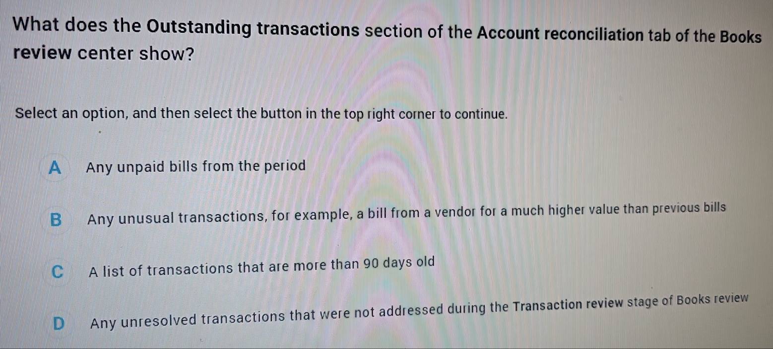 Solved: What does the Outstanding transactions section of the Account ...