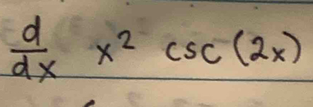  d/dx x^2csc (2x)