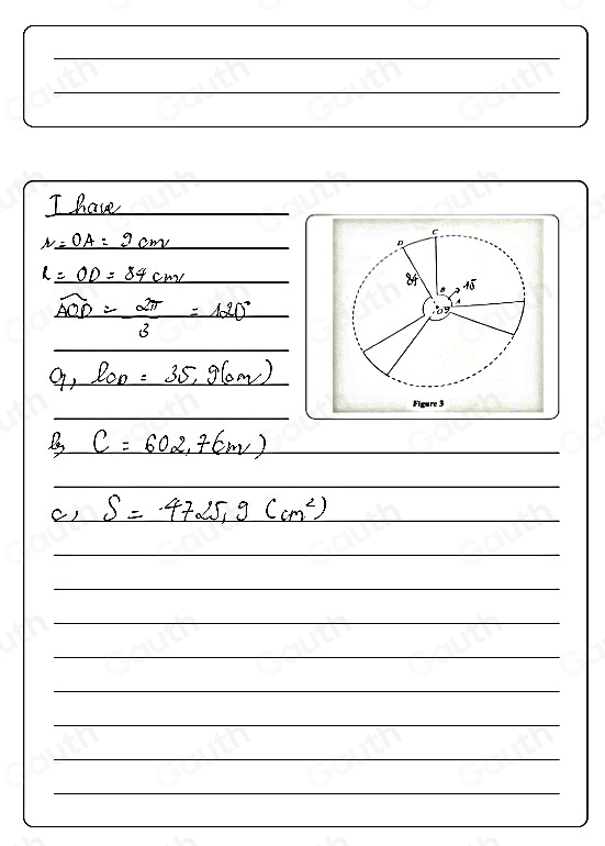 Solved: Figure 3 shows a sketch of the outline of the face of a ceiling ...