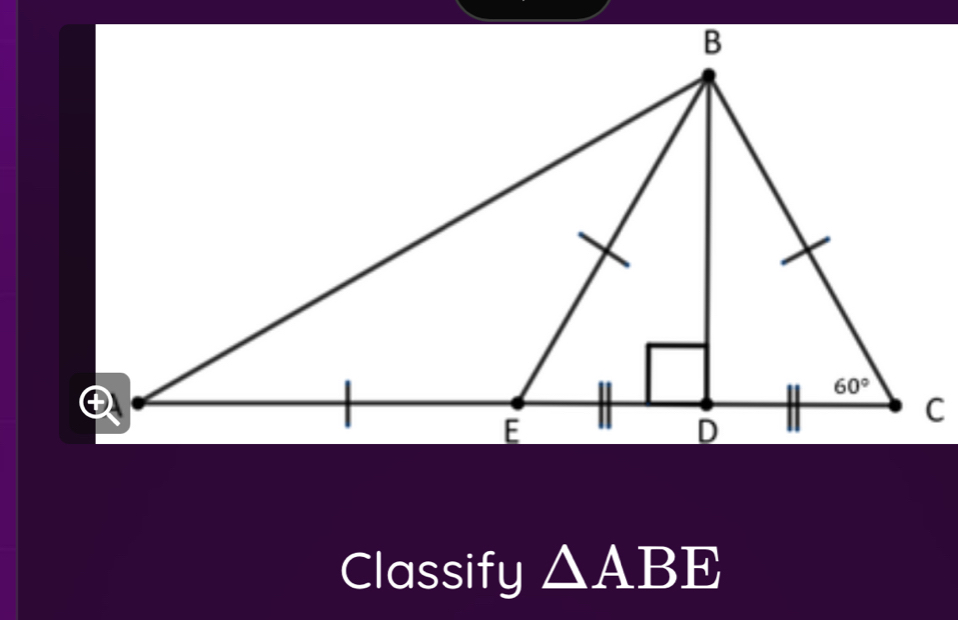 Classify △ ABE