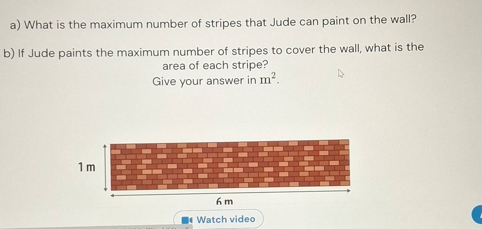 Solved: What is the maximum number of stripes that Jude can paint on ...