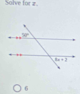 Solve for z.
6