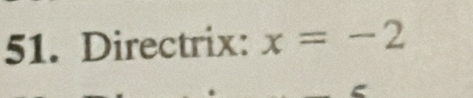 Directrix: x=-2