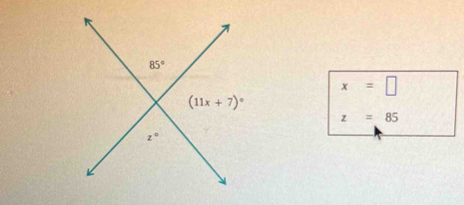 x=□
z=85