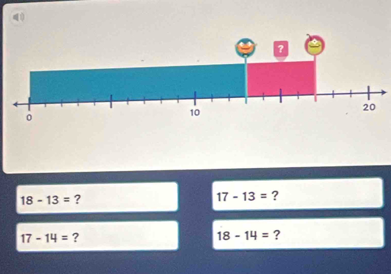 18-13= ?
17-13= ?
17-14= ?
18-14= ?