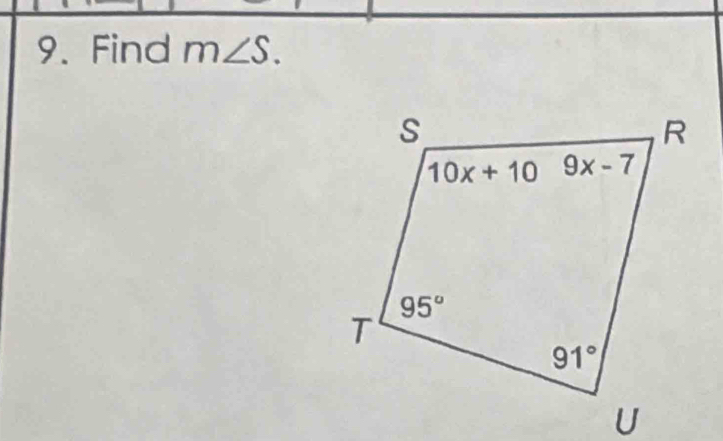 Find m∠ S.