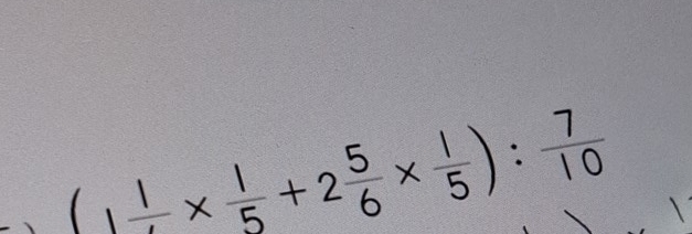 (1 1/6 *  1/5 +2 5/6 *  1/5 ): 7/10 