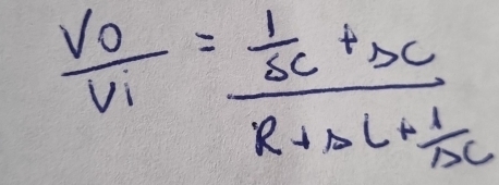 frac V_0V_1=frac  1/S RCR+Delta C+ 1/Delta C 