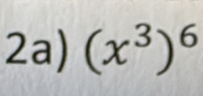 2a) (x^3)^6