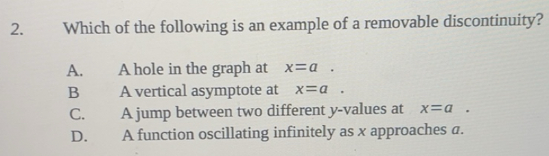 Solved: Which of the following is an example of a removable ...
