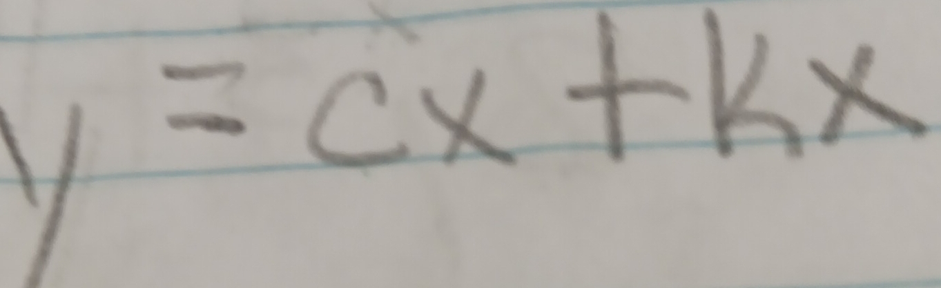 y=cx+kx