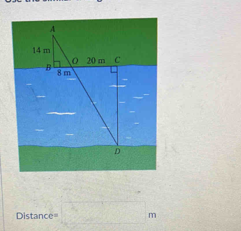 Distance =□ m