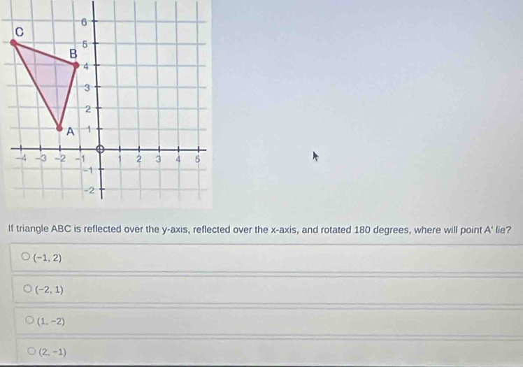 A' lie?
(-1,2)
(-2,1)
(1,-2)
(2,-1)