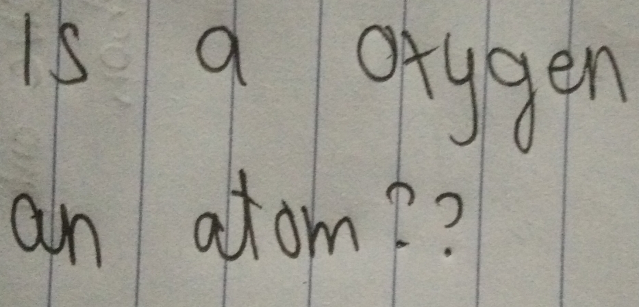 Is 
9. orggen 
an atom??