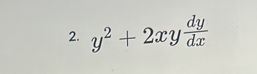 y^2+2xy dy/dx 